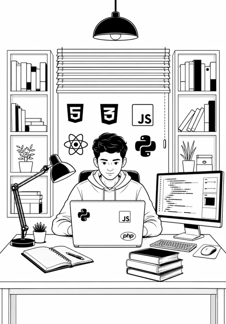 Learns-Way student learning coding