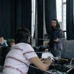 Young professionals collaborating in a software company office